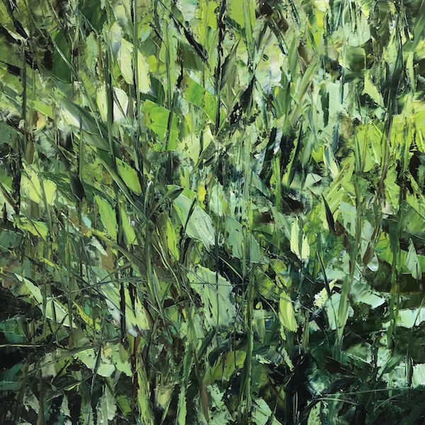 Clarté végétale 90x90cm huile sur toile 2019 Vendu-Sold
